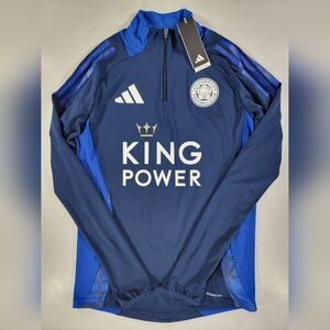 NEW Leicester City FC Adidas 1/4 Zip Pullover Shirt Performance Men's Small NWT